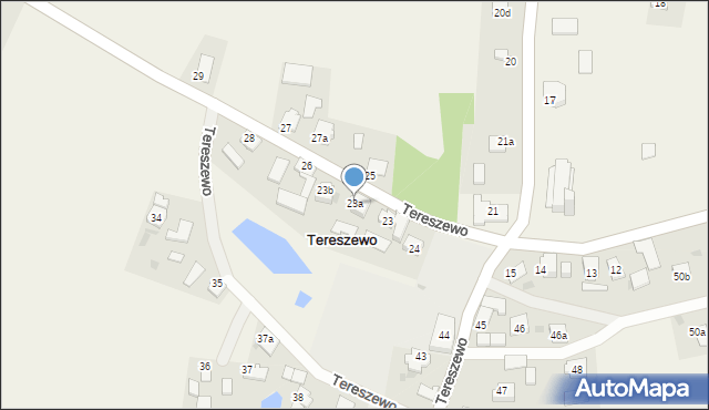 Tereszewo, Tereszewo, 23a, mapa Tereszewo