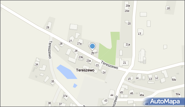 Tereszewo, Tereszewo, 25, mapa Tereszewo