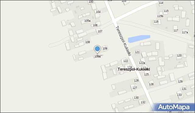 Tereszpol-Kukiełki, Tereszpol-Kukiełki, 109a, mapa Tereszpol-Kukiełki
