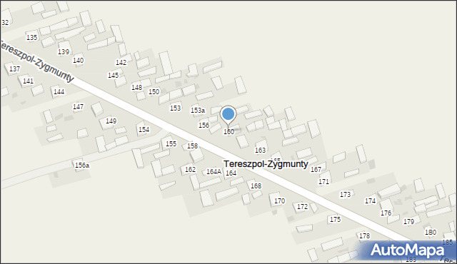 Tereszpol-Zygmunty, Tereszpol-Zygmunty, 160, mapa Tereszpol-Zygmunty