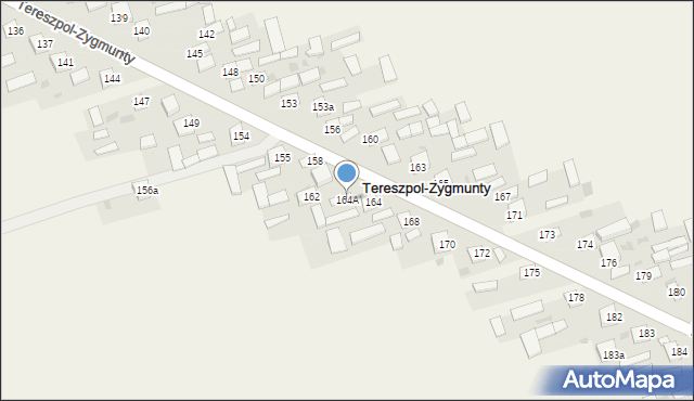 Tereszpol-Zygmunty, Tereszpol-Zygmunty, 164A, mapa Tereszpol-Zygmunty