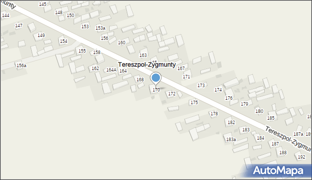 Tereszpol-Zygmunty, Tereszpol-Zygmunty, 170, mapa Tereszpol-Zygmunty