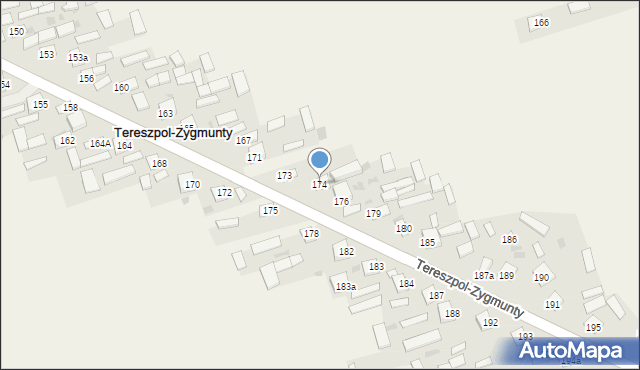 Tereszpol-Zygmunty, Tereszpol-Zygmunty, 174, mapa Tereszpol-Zygmunty
