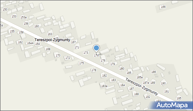 Tereszpol-Zygmunty, Tereszpol-Zygmunty, 174, mapa Tereszpol-Zygmunty