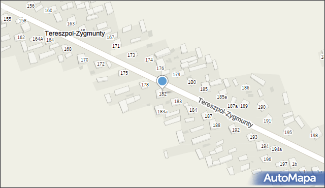 Tereszpol-Zygmunty, Tereszpol-Zygmunty, 182, mapa Tereszpol-Zygmunty