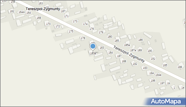 Tereszpol-Zygmunty, Tereszpol-Zygmunty, 183a, mapa Tereszpol-Zygmunty