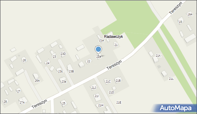 Tereszyn, Tereszyn, 22a, mapa Tereszyn