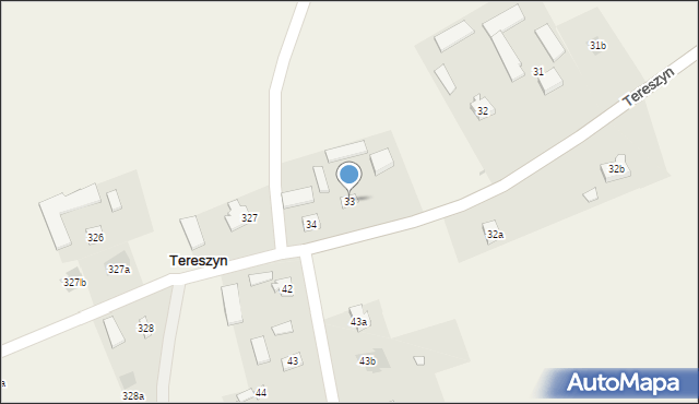 Tereszyn, Tereszyn, 33, mapa Tereszyn