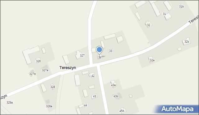 Tereszyn, Tereszyn, 34, mapa Tereszyn