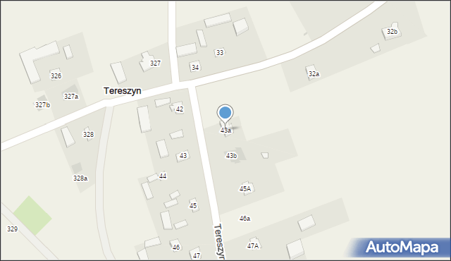 Tereszyn, Tereszyn, 43a, mapa Tereszyn