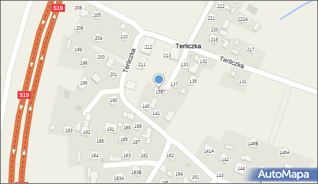 Terliczka, Terliczka, 139, mapa Terliczka