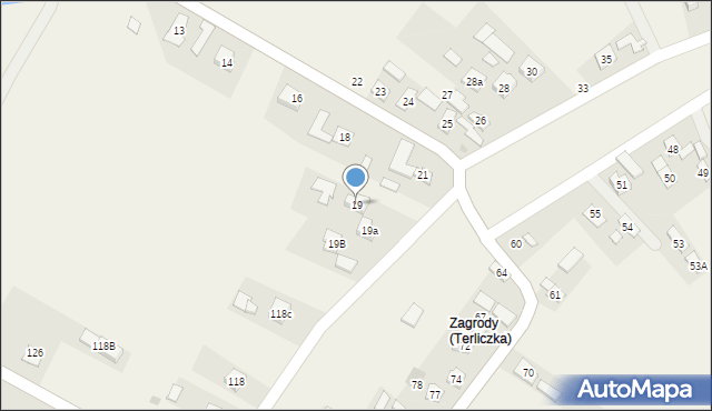 Terliczka, Terliczka, 19, mapa Terliczka