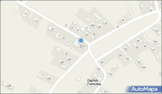 Terliczka, Terliczka, 21, mapa Terliczka
