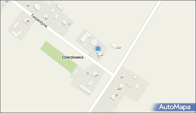 Terpentyna, Terpentyna, 21, mapa Terpentyna