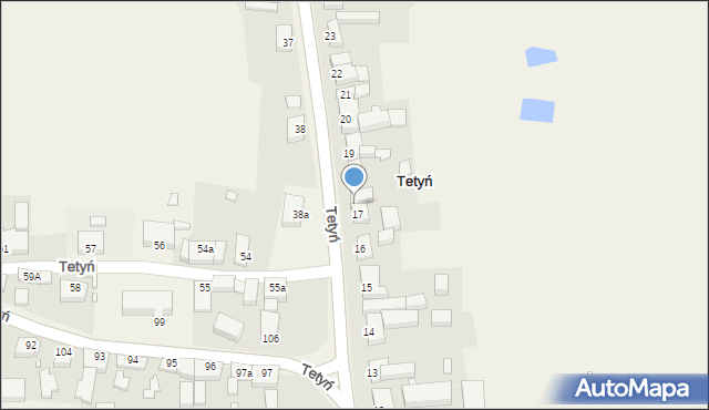 Tetyń, Tetyń, 17a, mapa Tetyń