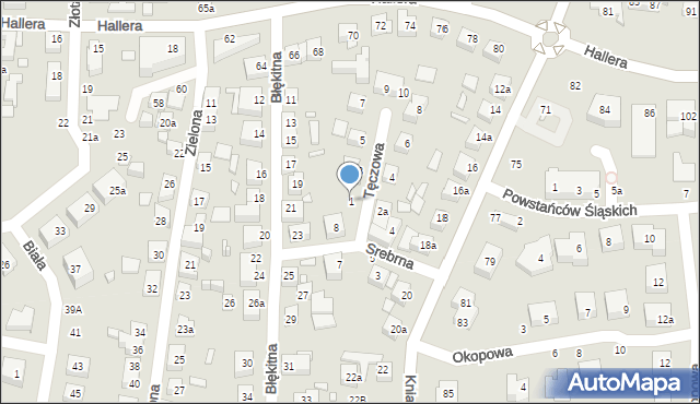 Toruń, Tęczowa, 1, mapa Torunia