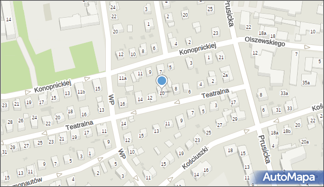 Trzebnica, Teatralna, 10, mapa Trzebnica