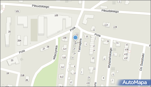 Wieliczka, Tetmajera Włodzimierza, 2d, mapa Wieliczka