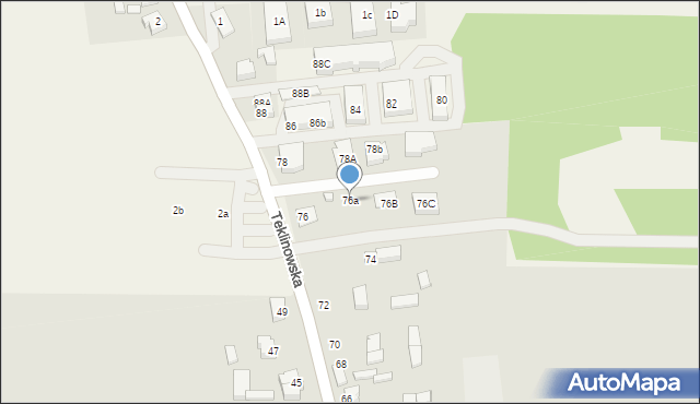 Wieruszów, Teklinowska, 76a, mapa Wieruszów