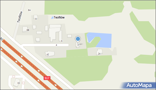 Wola Ducka, Teofilów, 2, mapa Wola Ducka