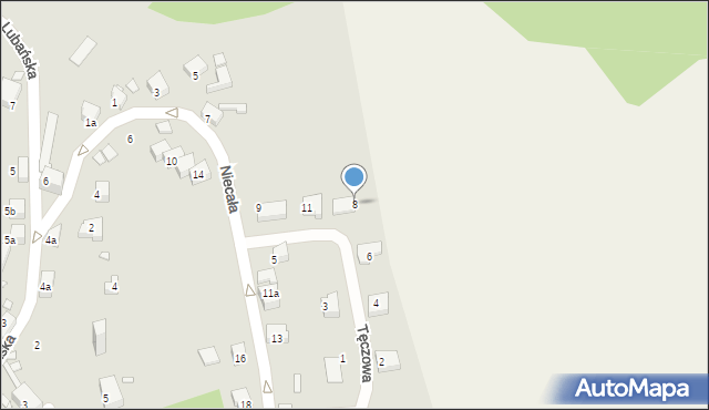 Zawidów, Tęczowa, 8, mapa Zawidów