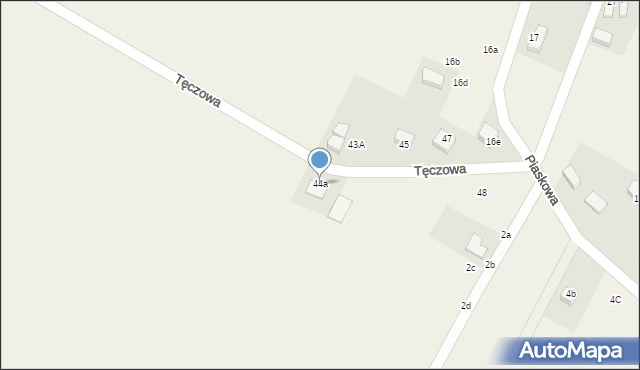 Zawonia, Tęczowa, 44a, mapa Zawonia