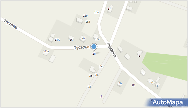 Zawonia, Tęczowa, 48, mapa Zawonia