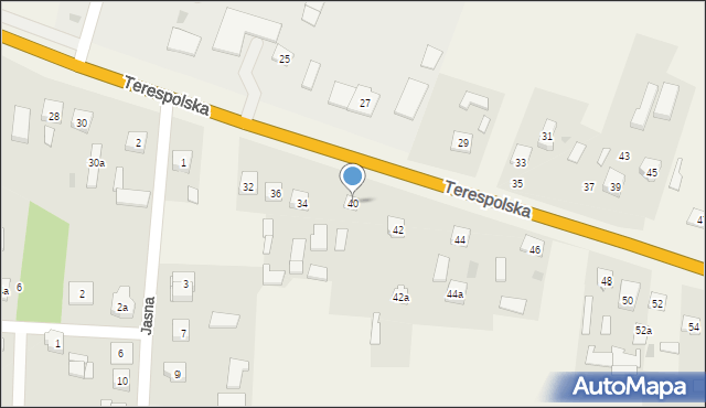 Zbuczyn, Terespolska, 40, mapa Zbuczyn