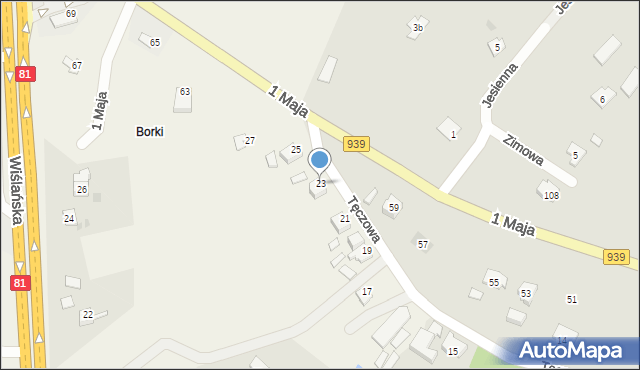 Zbytków, Tęczowa, 23, mapa Zbytków