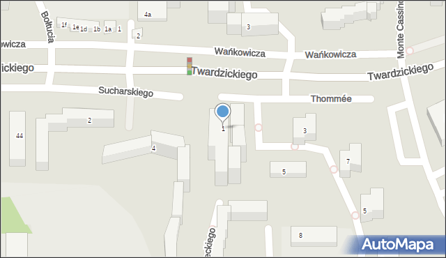 Bydgoszcz, Thommée Wiktora, gen., 1, mapa Bydgoszczy