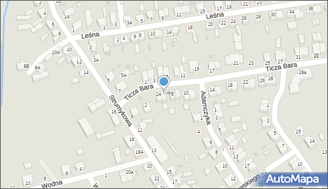 Opalenica, Ticza Bara, 4, mapa Opalenica