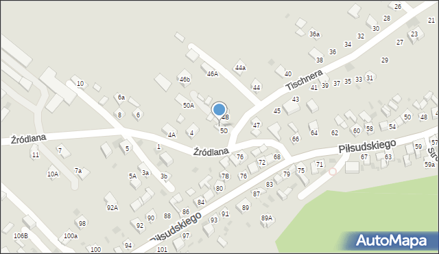 Stary Sącz, Tischnera Józefa, ks. prof., 23, mapa Stary Sącz