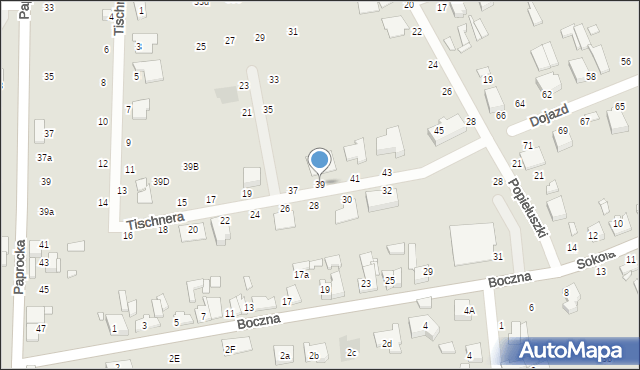 Zduńska Wola, Tischnera Józefa, ks. prof., 39, mapa Zduńska Wola