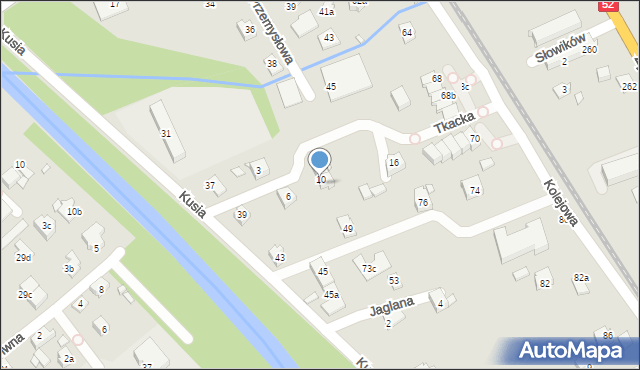 Bielsko-Biała, Tkacka, 10a, mapa Bielsko-Białej