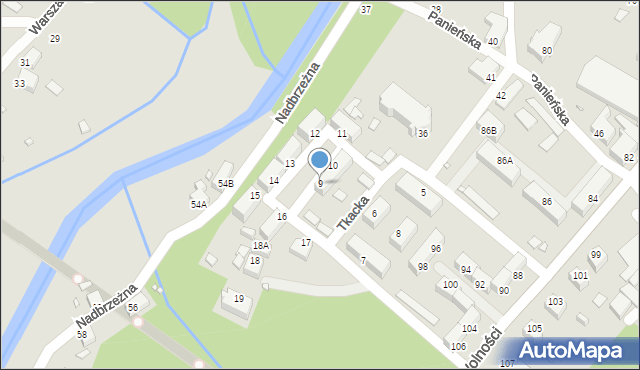 Jelenia Góra, Tkacka, 9, mapa Jelenia Góra