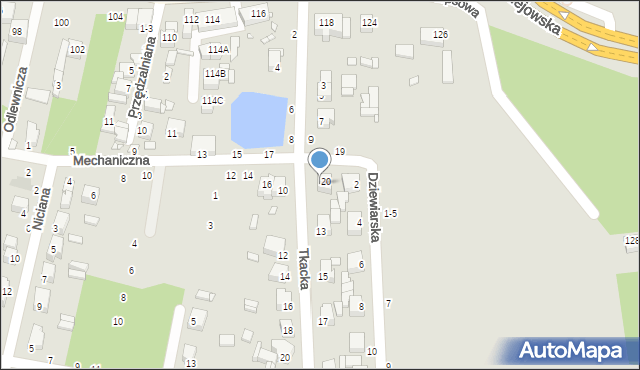 Piotrków Trybunalski, Tkacka, 11, mapa Piotrków Trybunalski