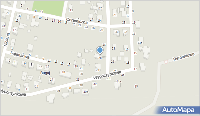 Piotrków Trybunalski, Tkacka, 26, mapa Piotrków Trybunalski