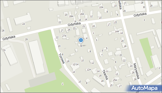 Radom, Tkacka, 6, mapa Radomia