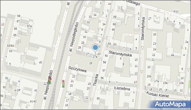 Szczecin, Tkacka, 13, mapa Szczecina