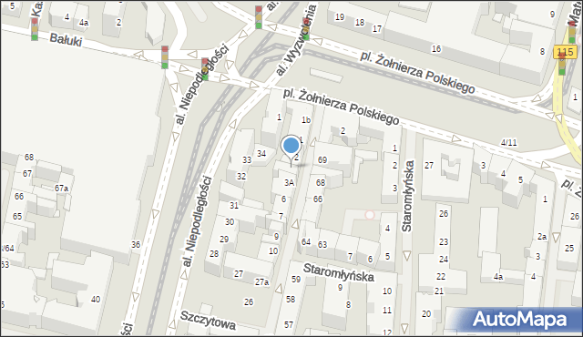 Szczecin, Tkacka, 2A, mapa Szczecina