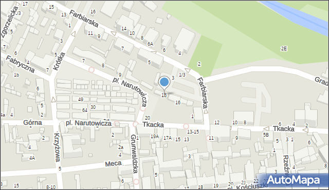 Tomaszów Mazowiecki, Tkacka, 18, mapa Tomaszów Mazowiecki