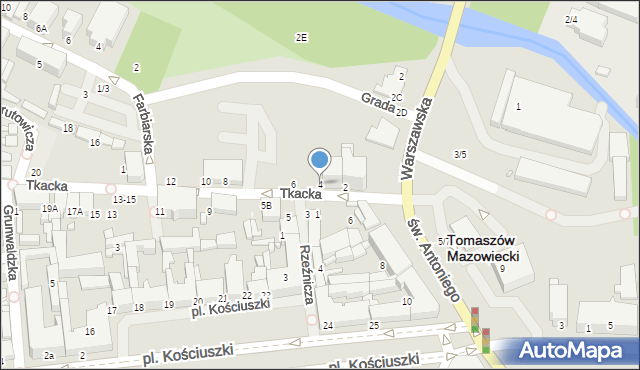 Tomaszów Mazowiecki, Tkacka, 4, mapa Tomaszów Mazowiecki
