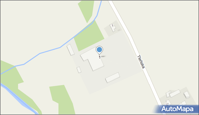 Łążek, Tleńska, 5, mapa Łążek