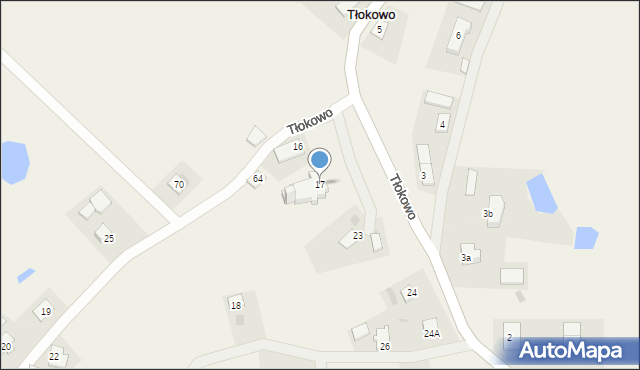 Tłokowo, Tłokowo, 17, mapa Tłokowo