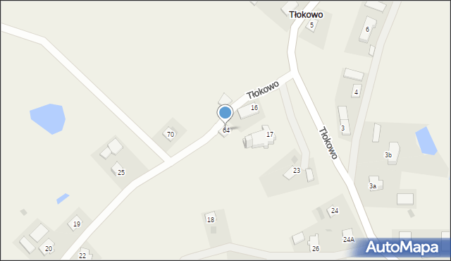 Tłokowo, Tłokowo, 64, mapa Tłokowo