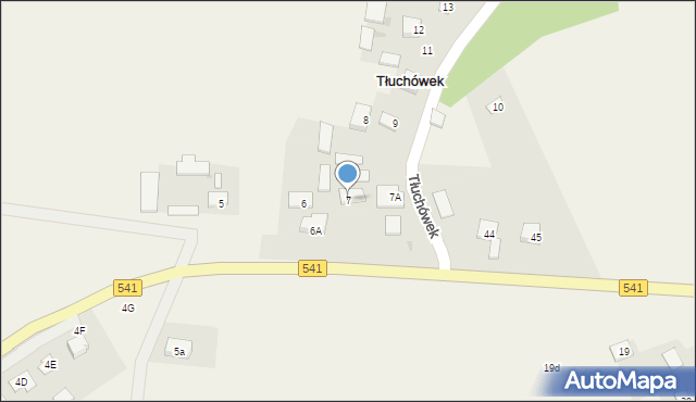 Tłuchówek, Tłuchówek, 7, mapa Tłuchówek