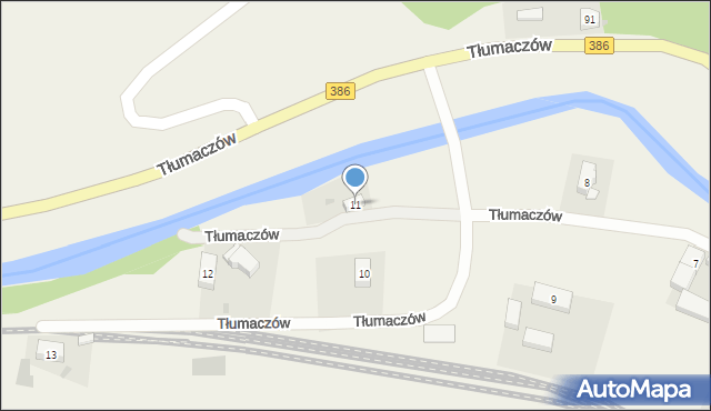 Tłumaczów, Tłumaczów, 11, mapa Tłumaczów