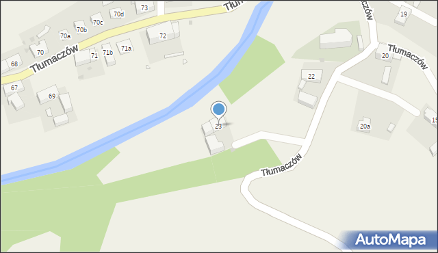 Tłumaczów, Tłumaczów, 23, mapa Tłumaczów