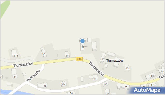 Tłumaczów, Tłumaczów, 59, mapa Tłumaczów