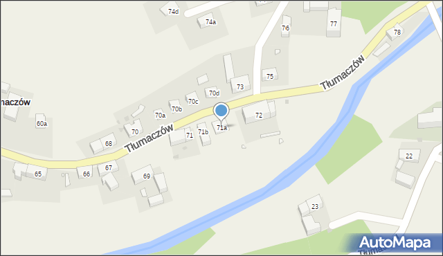 Tłumaczów, Tłumaczów, 71a, mapa Tłumaczów